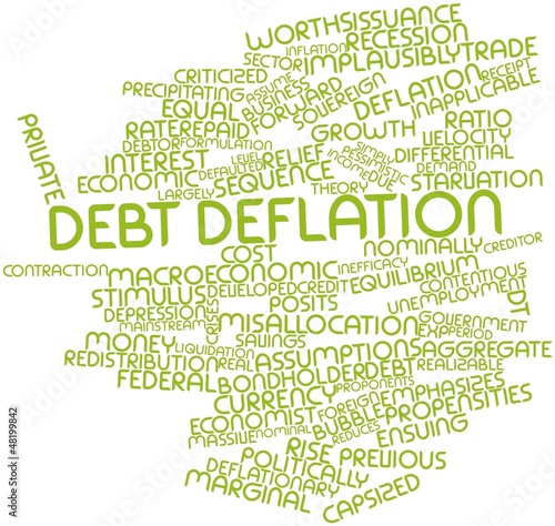 Illustration: Word cloud for Debt deflation Word cloud for Debt deflation