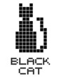 Black cat pixel