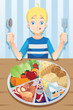Vector: Eating boy Eating boy