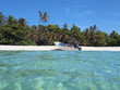 Boat on a tropical beach