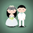 Wedding couple. Vector illustration