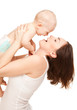 Picture of happy mother with adorable baby