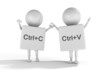 3d cartoon men with keyboard shortcut