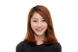 Happy young Asian woman close up shot.