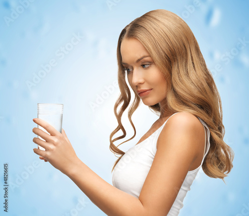 Photo: woman with glass of water woman with glass of water