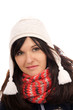 Young woman with hat and scarf