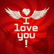 Vetor: I love you card I love you card