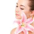 Photo: Cute woman with flower Cute woman with flower
