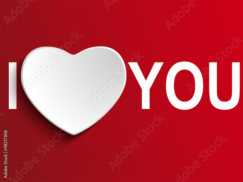 Vector: Valentine Day I Love you Heart Valentine Day I Love you Heart