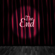 Closed Theatre Stage Curtains At Performance End