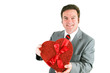 Businessman with Valentine Candy Heart
