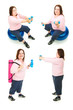 Plus Size Woman Exercise Collage