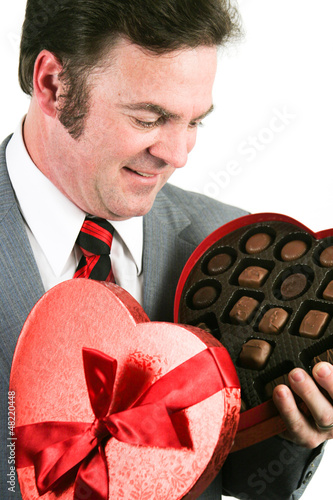 Photo: Man Gets Chocolate for Valentines Day Man Gets Chocolate for Valentines Day