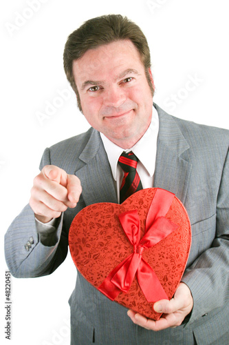 Photo: Man with Valentine Heart for You Man with Valentine Heart for You