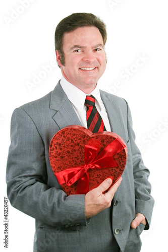 Photo: Valentine Guy Holding Heart Valentine Guy Holding Heart