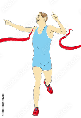 Illustration: Reaching the line Reaching the line