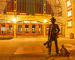 Sculpture near Tacoma courthouse historical building.