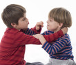 two boys fighting