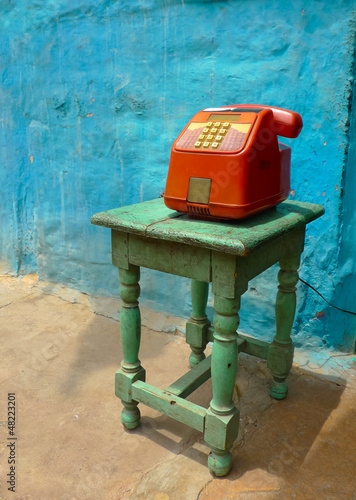 Photo: Colorful public phone Colorful public phone