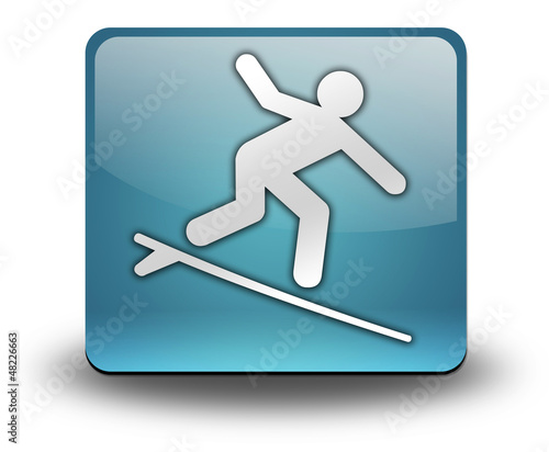 Illustration: Light Blue 3D Effect Icon "Surfing" Light Blue 3D Effect Icon "Surfing"