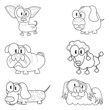 Collection of cartoon dogs