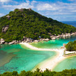 Beautiful tropical beach. Koh Phangan island, Kingdom of Thailan