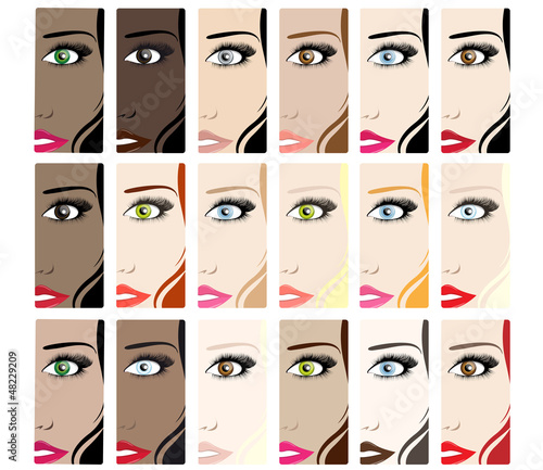 Vector: Amalgame de styles beauté Amalgame de styles beauté