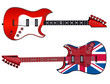 electric guitars made in rock and British style