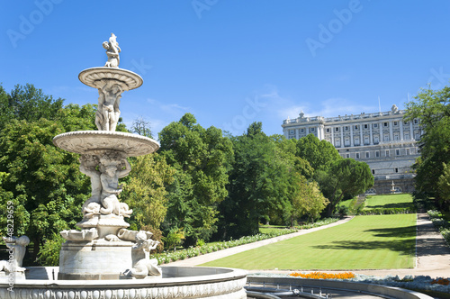 Photo: Garden in Royal Palace Madrid, Spain Garden in Royal Palace Madrid, Spain