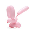animal balloon action posed on white background