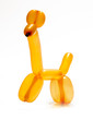 animal balloon action posed on white background