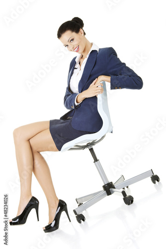 Photo: Beautiful successful businesswoman. Beautiful successful businesswoman.