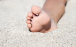 Rechter Fuss im Sand I