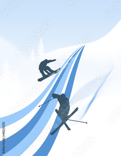 Illustration: 冬のスポーツ 冬のスポーツ