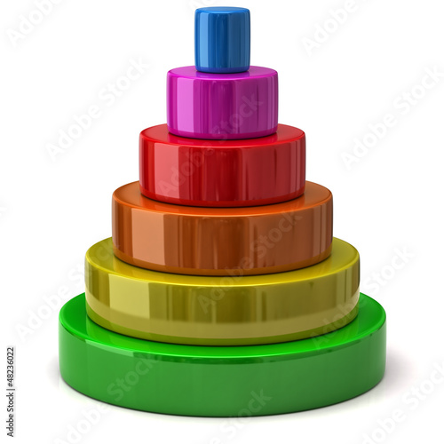 Illustration: Illustration of layered colorful pyramid Illustration of layered colorful pyramid