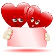 Hearts Cartoon Love Message-Cuori Cartoon Auguri d'Amore-Vector