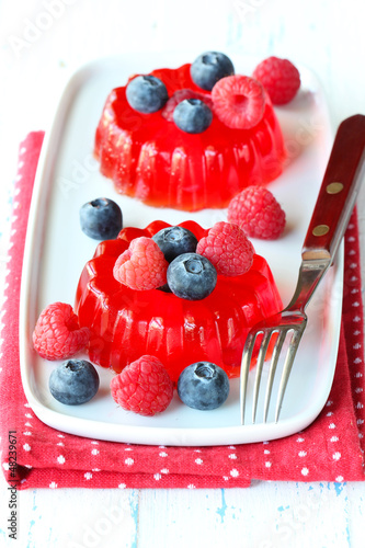 Photo: Gelatin with red fruits Gelatin with red fruits