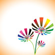 Vector: Pretty colorful spring flower bunch with copy space for text. Th Pretty colorful spring flower bunch with copy space for text. Th