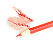 red pencil isolated on a white background