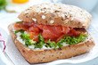Sandwich with salmon