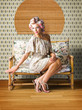 Vintage Fashion Photo Of A Sexy Blond Woman