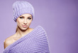 beautiful woman  in warm clothing