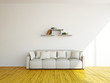 White sofa and  in the livingroom