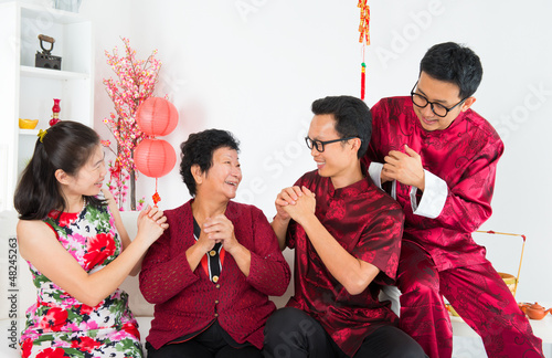 Photo: Happy Asian family reunion Happy Asian family reunion