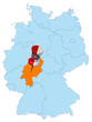 Karte Deutschland - Hessen
