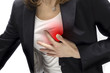 Woman having a heart attack