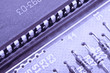 Electronic components on a obsolete printed-circuit board