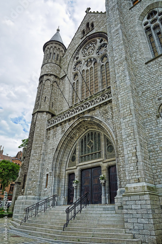 Photo: Angle view of entry in Saint Antoine church Angle view of entry in Saint Antoine church