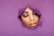 Beautiful woman with closed eyes