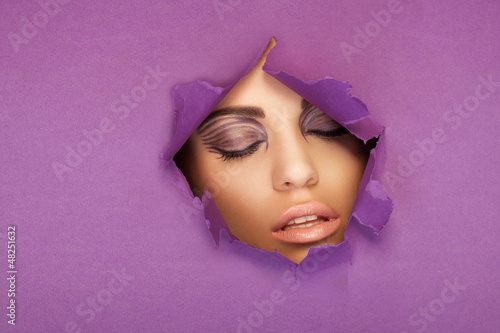 Photo: Beautiful woman with closed eyes Beautiful woman with closed eyes